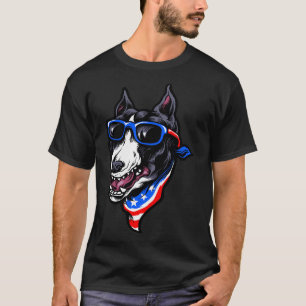 American Pitbull Dog With Sunglasses T-Shirt