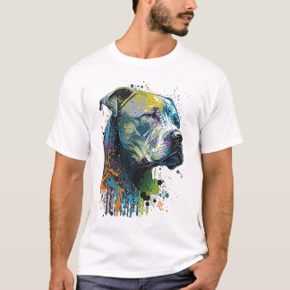 American Pitbull - Graffiti Ink Splash T-Shirt