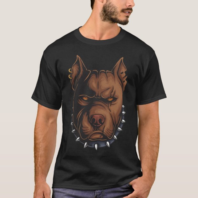 American Pitbull Head T-Shirt (Front)