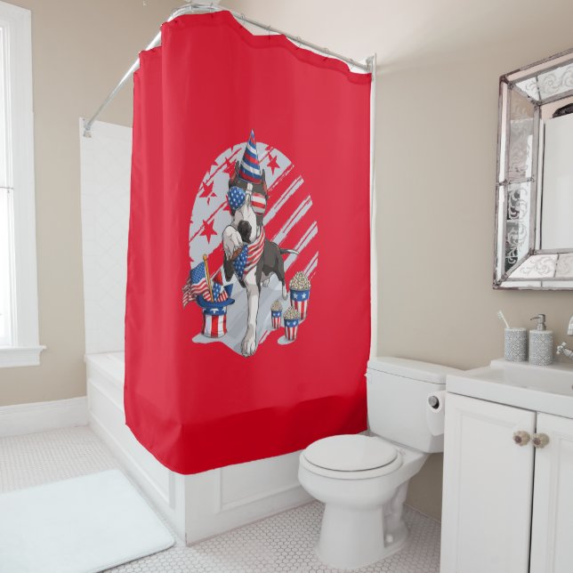 American Pitbull Shower Curtain (In Situ)