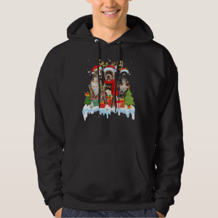 American Pitbull Terrier Christmas Lights Santa El Hoodie