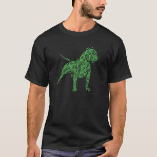 American Pitbull Terrier Paisley Green Dog T-Shirt