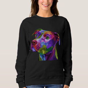 American Pitbull Terrier Pop Art Portrait for Dog  Sweatshirt