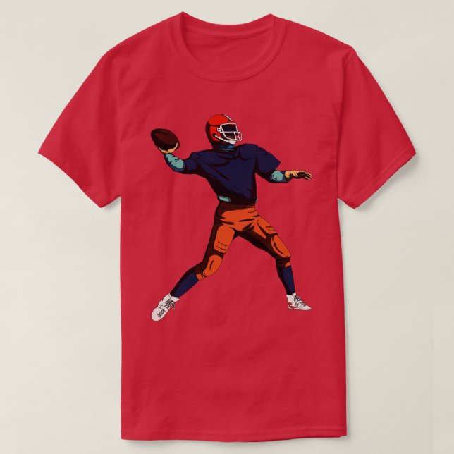 American  Player Gridiron Retro Style T-Shirt (Design Front)