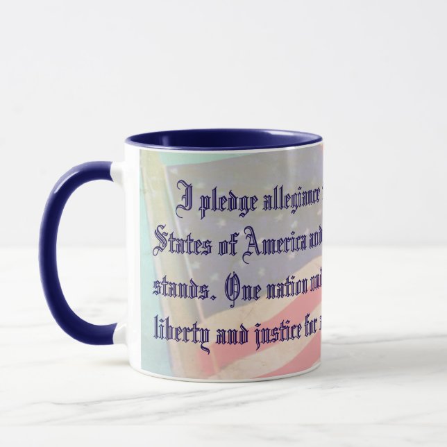 American Pledge of Allegiance Coffee Mug (Left)