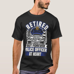 American Police Officer Retirement US Flag Retiree T-Shirt