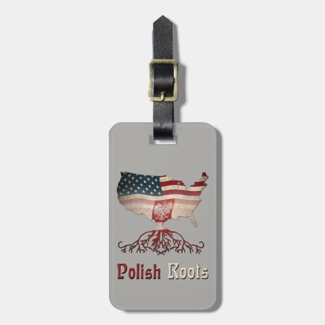 American Polish Roots Luggage Tag Template (Front Vertical)