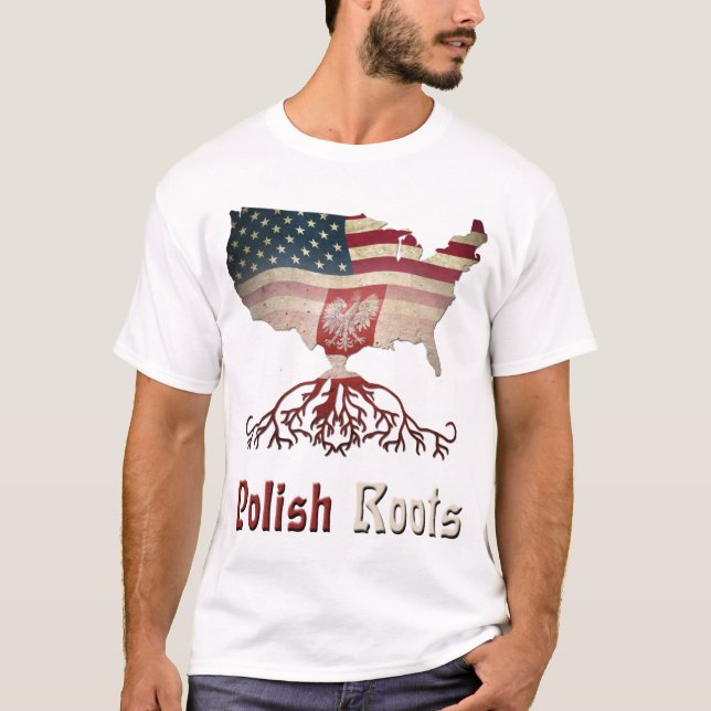 American Polish Roots Men's T-Shirt (Front)