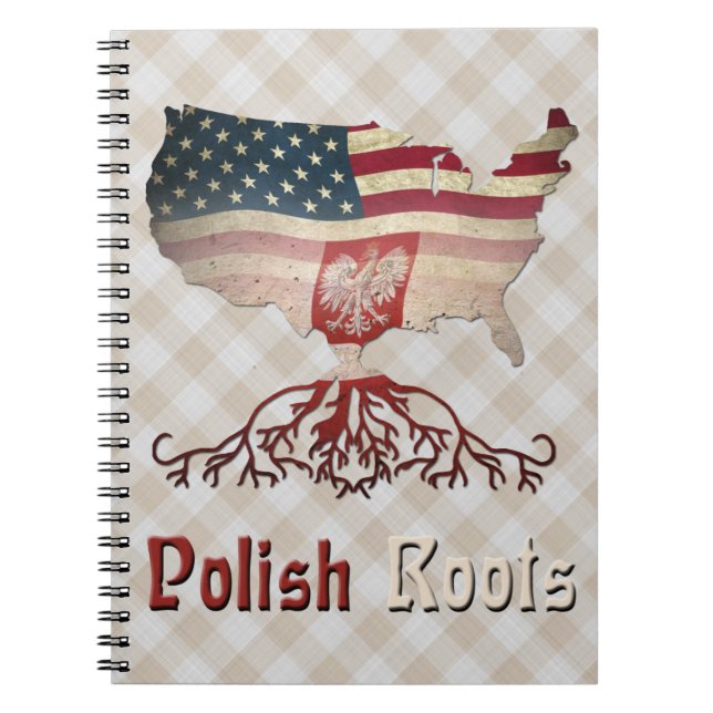 American Polish Roots Notepad Notebook (Front)