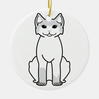 American Polydactyl Cat Cartoon Ceramic Tree Decoration