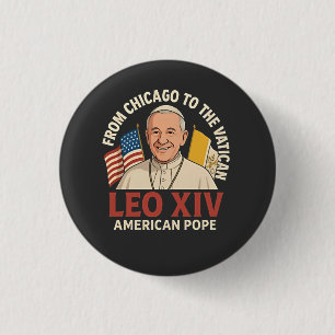 American Pope Leo Catholic Church Christian Faith  3 Cm Round Badge