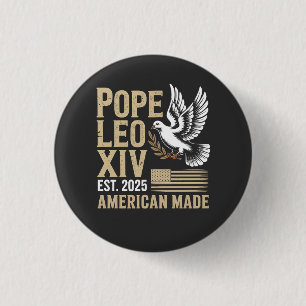 American Pope Leo Catholic Church Christian Faith 3 Cm Round Badge