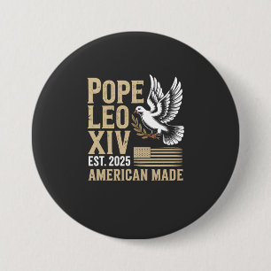 American Pope Leo Catholic Church Christian Faith 7.5 Cm Round Badge