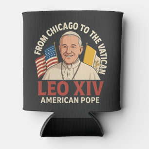 American Pope Leo Catholic Church Christian Faith Can Cooler