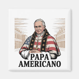 American Pope Leo Catholic Church Christian Faith Magnet