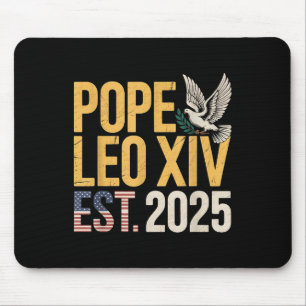 American Pope Leo Catholic Church Christian Faith Mouse Mat