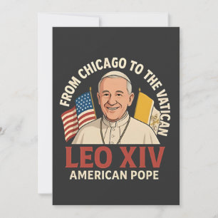 American Pope Leo Catholic Church Christian Faith Save The Date
