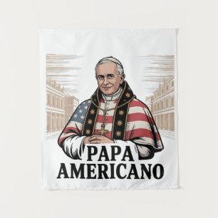 American Pope Leo Catholic Church Christian Faith  Tapestry