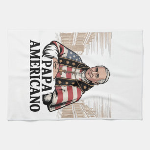 American Pope Leo Catholic Church Christian Faith  Tea Towel