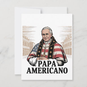 American Pope Leo Catholic Church Christian Faith Thank You Card