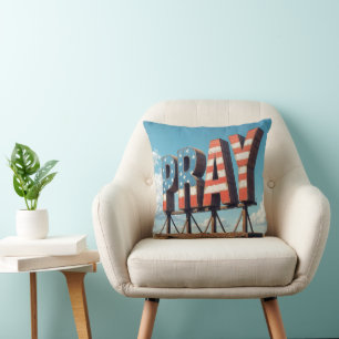 American PRAY Billboard On Farmland Cushion