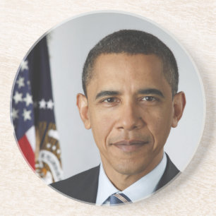 American President Barack Obama at White House Coaster