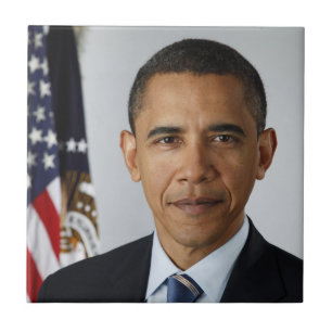 American President Barack Obama at White House Tile