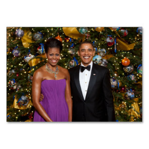 American President Barack Obama on Christmas Card