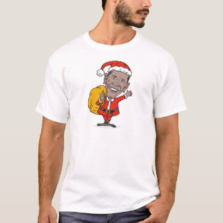 American President Barack Obama Santa Claus T-Shirt