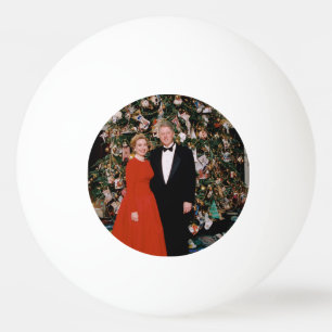 American President Bill Clinton Christmas Card Ping Pong Ball