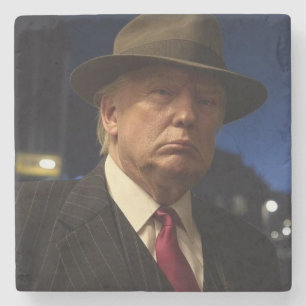 American President Donald Trump Godfather Stone Coaster
