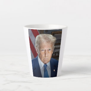 American President Donald Trump Photo 2025 Latte Mug