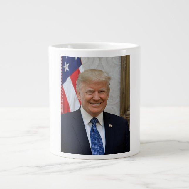American President Donald Trump White House Large Coffee Mug (Front)