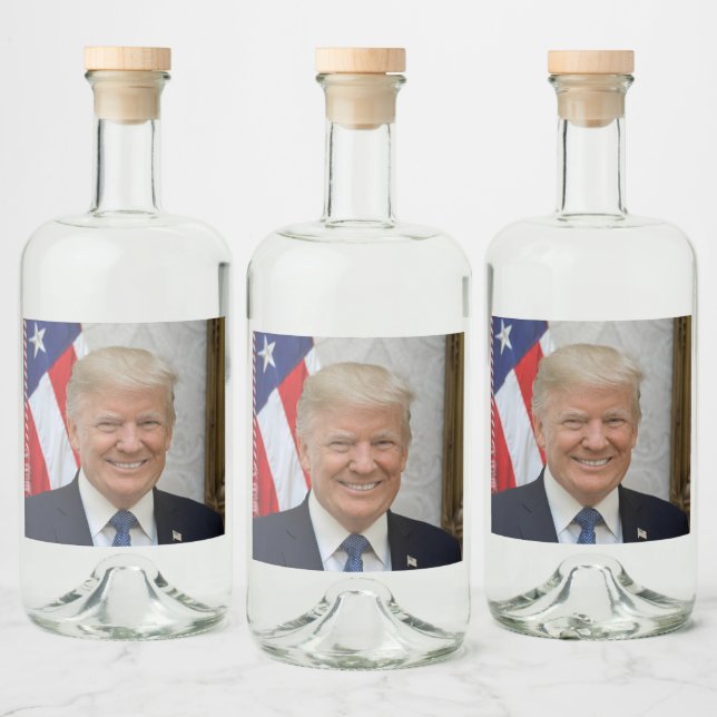 American President Donald Trump White House Liquor Bottle Label (Bottles)