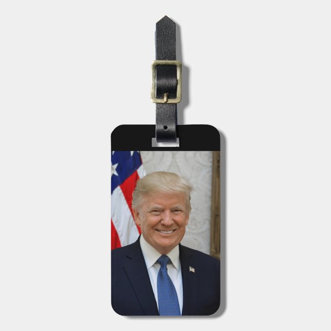 American President Donald Trump White House Luggage Tag (Front Vertical)