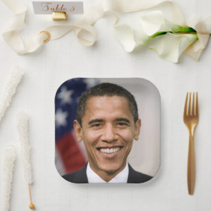 American President Elect Barack Obama  Paper Plate