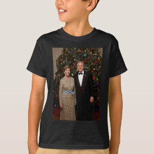 American President George Bush Christmas Card T-Shirt