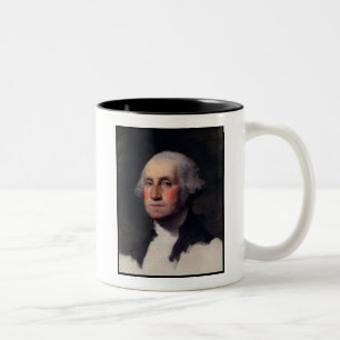 American President George Washington Painting Two-Tone Coffee Mug