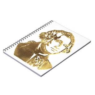 American President George Washington Portrait Gold Notebook