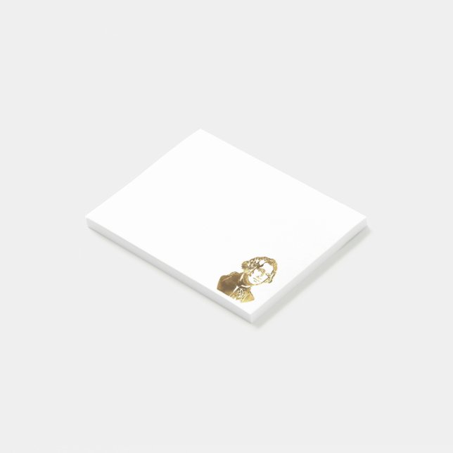 American President George Washington Portrait Gold Post-it Notes (Angled)