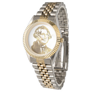 American President George Washington Portrait Gold Watch
