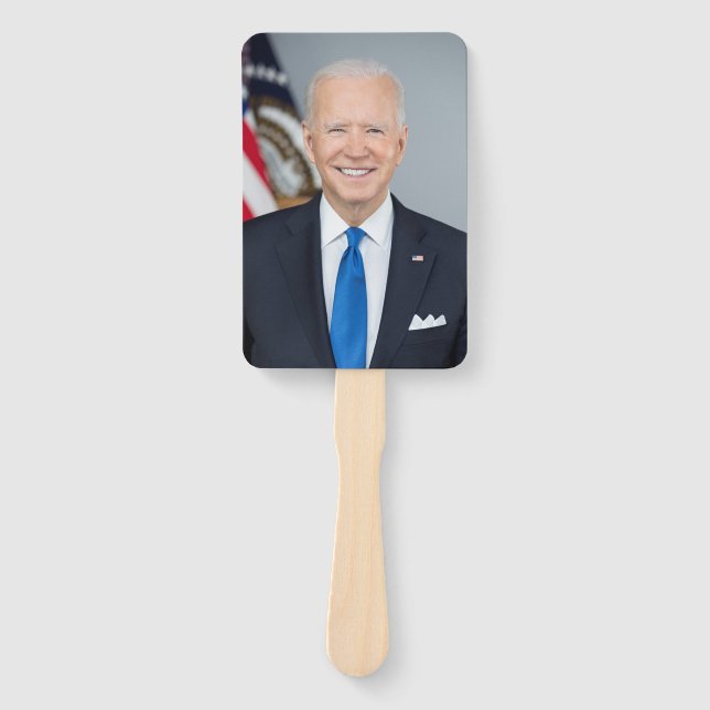 American President Joe Biden White House Photo  Hand Fan (Front)