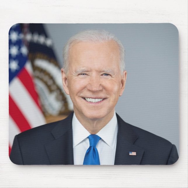 American President Joe Biden White House Photo  Mouse Mat (Front)