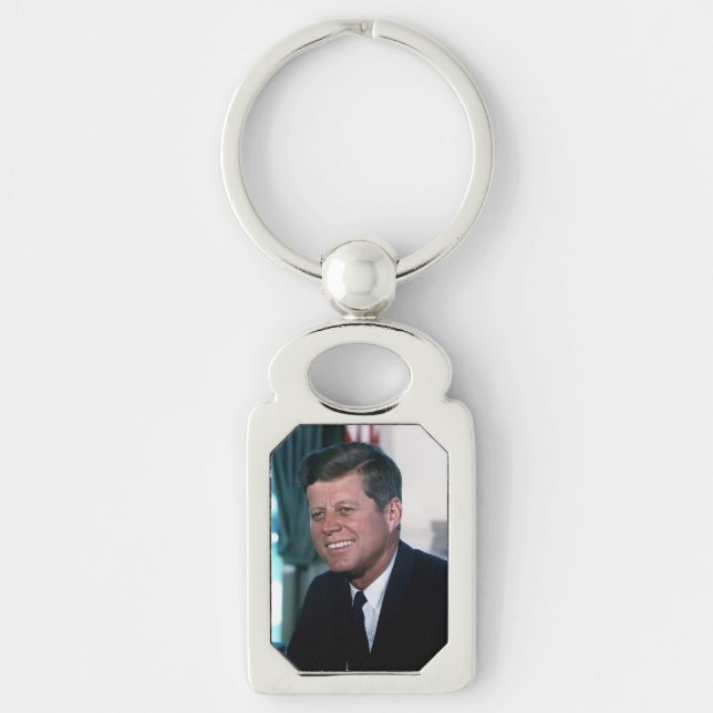 American President John F. Kennedy in Oval Office Key Ring (Front)
