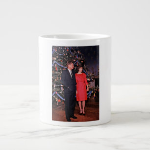 American President John Kennedy Christmas Card Large Coffee Mug