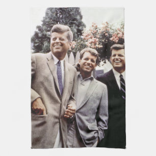 American President John Kennedy & Robert & Ted Tea Towel