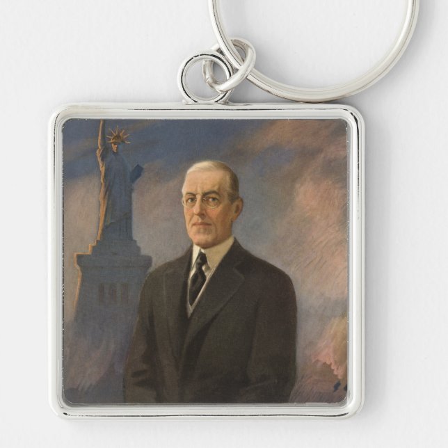American President Woodrow Wilson & Liberty Key Ring (Front)