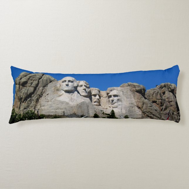 American Presidents Carved in Granite Mt Rushmore Body Cushion (Front)