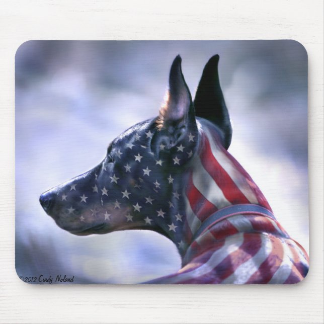 American Pride Doberman Mouse Mat (Front)