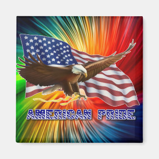 AMERICAN PRIDE EAGLE AND FLAG MAGNET
